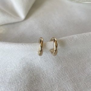 18K Gold Filled Chunky Hoop Earrings